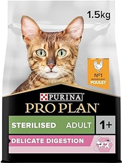 PURINA PRO PLAN | Sterilised Adult 1+ Delicate Digestion | Rijk aan kip | Droogvoer | Kat | 1,5 kg zak - kattenbrokken