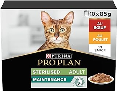 Kattenvoer Purina Pro Plan Sterilised Kip Kalfsvlees 10 x 85 g