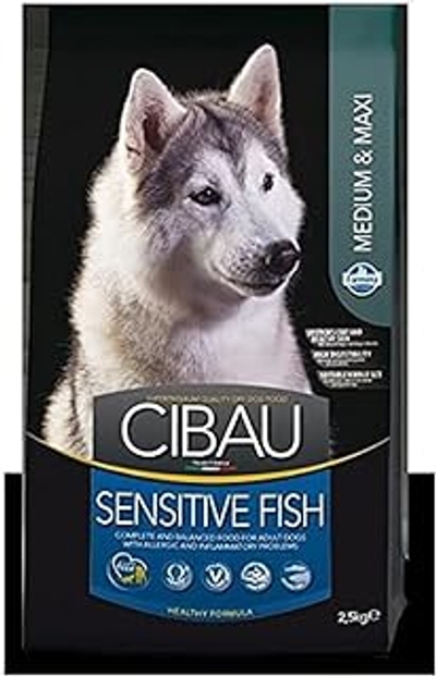 Cibau Farmina Sensitive Fish Med/Maxi, zak 12 kilo - hondenbrokken