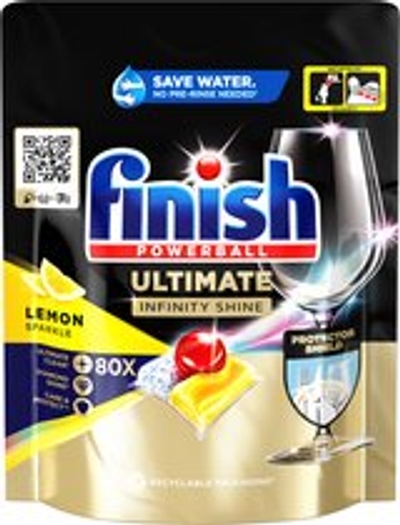 Finish Infinity Shine vaatwastabletten  - 80 wasbeurten