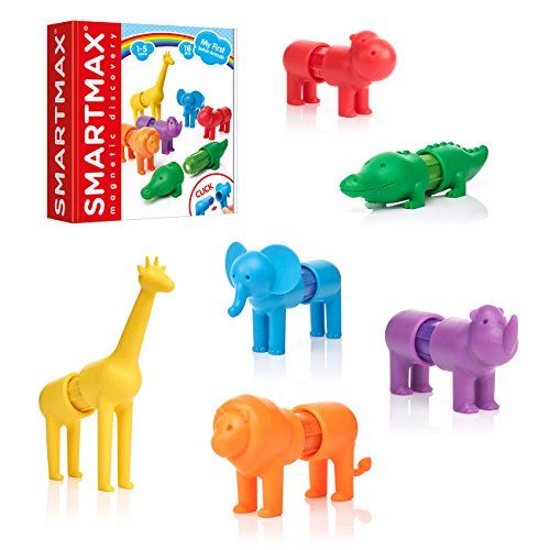 SmartMax - My First Safari Animals, Magnetic Discovery Play Set, 18 pieces, 1 - 5 Years