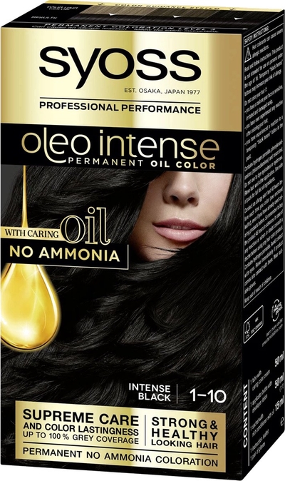 Syoss haarverf Permanente Kleur Zwart N 1,10