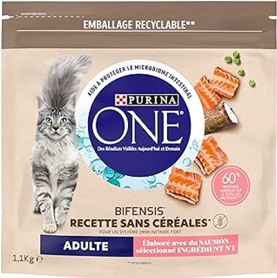PURINA ONE droogvoer voor volwassen katten, 6 x 1100 gram - kattenbrokken