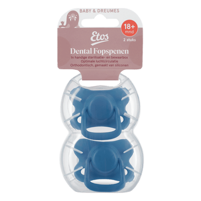 Etos Fopspenen 18+ Maanden Blauw 2 stuks