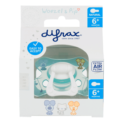 Difrax - Natural Speen - 6+ Maanden - Woezel en Pip - 1 stuk