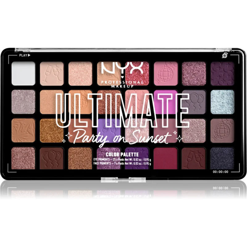 NYX Professional Makeup Ultimate Shadow Palette oogschaduw palette Tint Party on Sunset 32x0,95 g