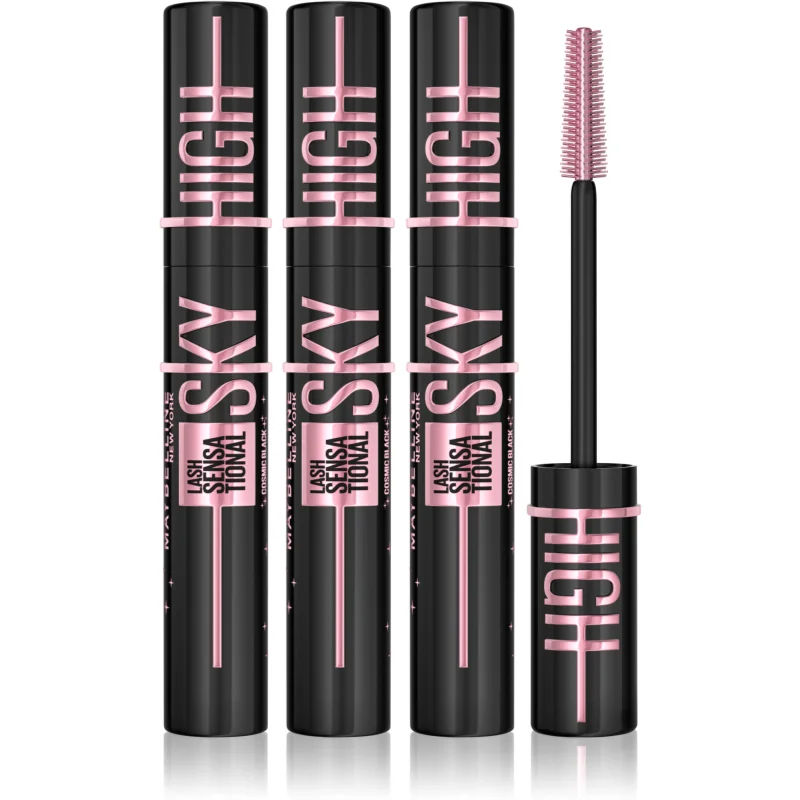 Maybelline Lash Sensational Sky High Cosmic Black Verlengende Mascara Extra Zwart 3x7,2 ml