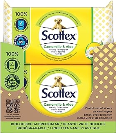Scottex vochtig toiletpapier - 456 doekjes