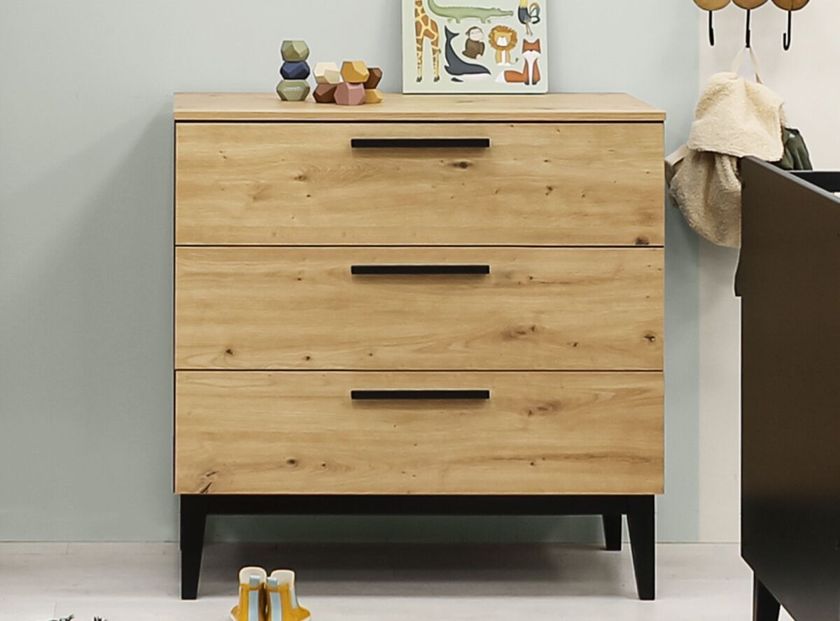 Commode Bopita Xem Black/Oak