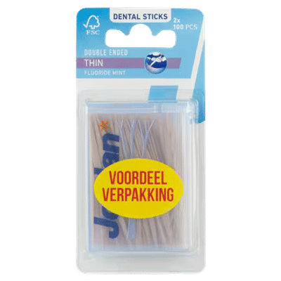 Jordan Tandenstokers Voordeelverpakking 2 x 100 Stuks