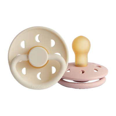 FRIGG Moon Fopspeen Blush / Cream 0-6 Mnd 2 Stuks