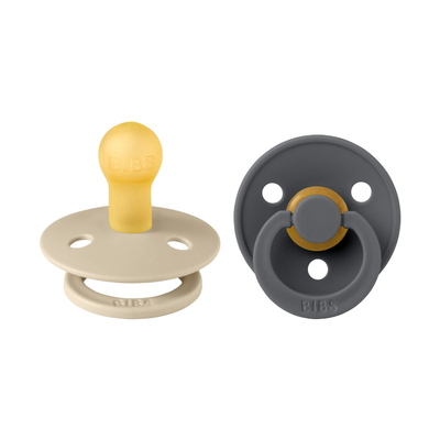 BiBs Fopspeen Vanilla / Iron 0-6 Mnd 2 Stuks