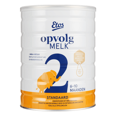 Etos Opvolgmelk Standaard 2 met melkvet voor baby's van 6 - 10 maanden - 800 gram