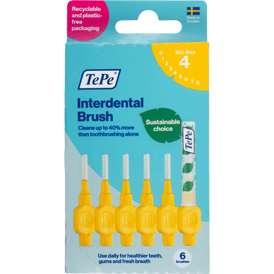 TePe Interdentale Ragers Original Geel ISO maat 4 – 0,7 mm (6 stuks)
