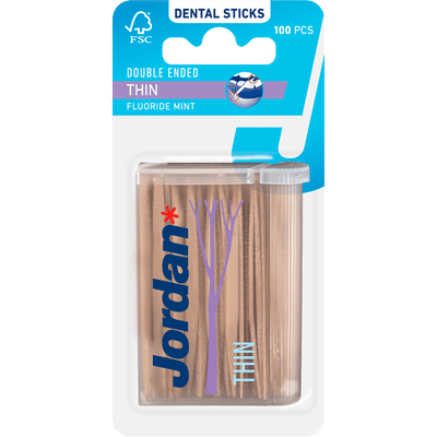Jordan Double Ended Thin Tandenstokers - 100 stuks