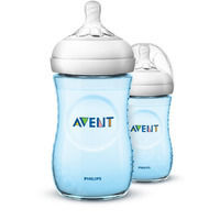 Philips Avent Natural 2.0 Zuigfles 260ml Blauw Duo Scf035/27