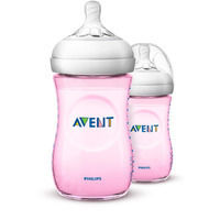 Philips Avent Natural 2.0 Zuigfles 260ml Roze Duo Scf034/27