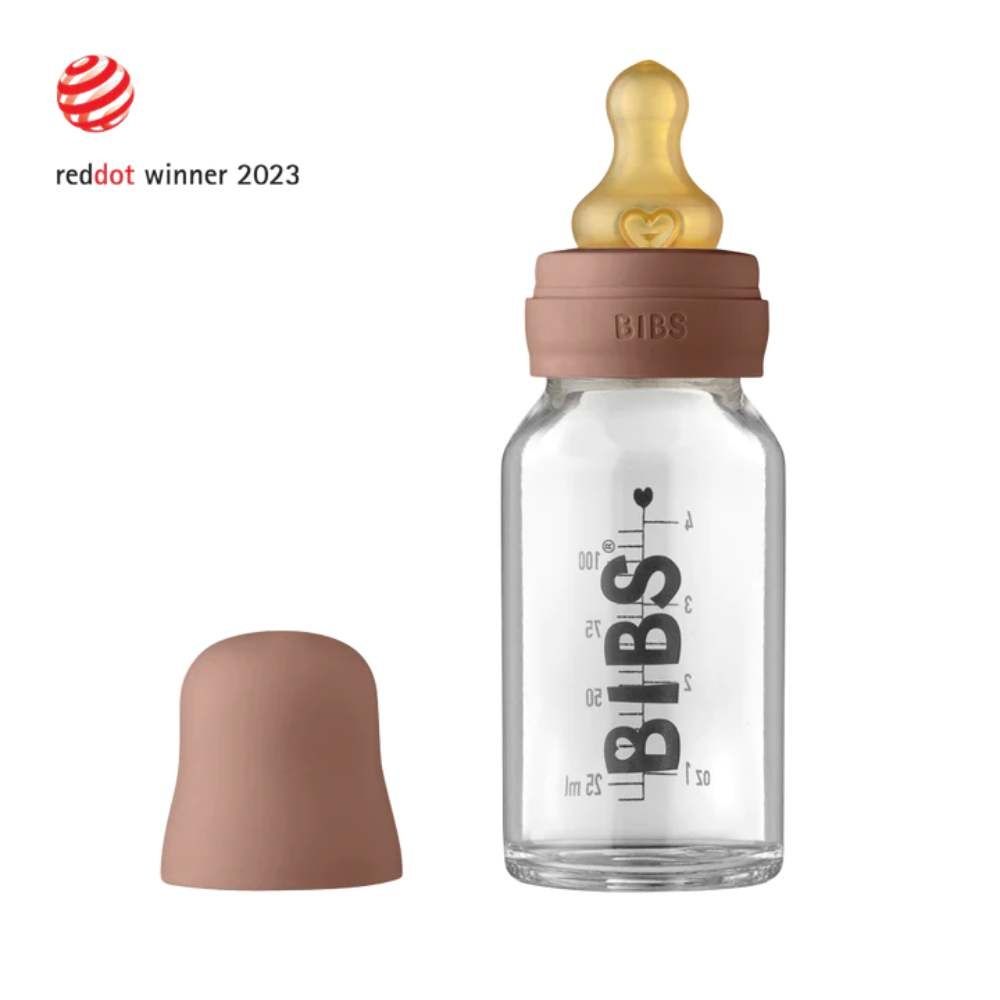 BIBS Babyfles Glas - 110ml - Woodchuck