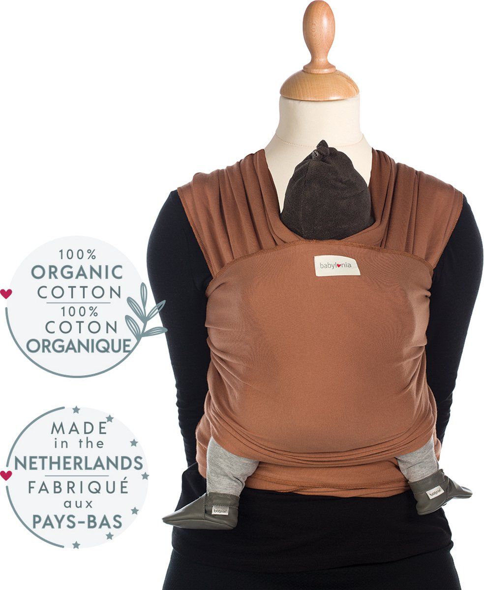 Babylonia Baby Carriers - Draagdoek Baby - Model TRICOT-SLEN  - 500 cm - Camel