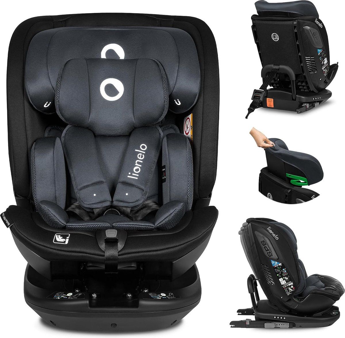 Lionelo Bastiaan RWF i-Size - Autostoeltje - ISOFIX - 0-36kg - Zijbescherming