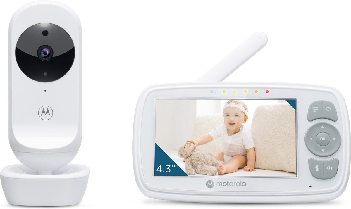 motorola-nursery-babyfoon-met-camera-vm34-43-inch-kleurendisplay-infrarood-nachtzicht-terugspreekfunctie-slaapliedjes