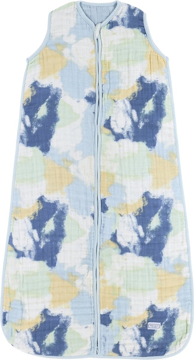 Meyco hydrofiele slaapzak baby tie-dye light blue