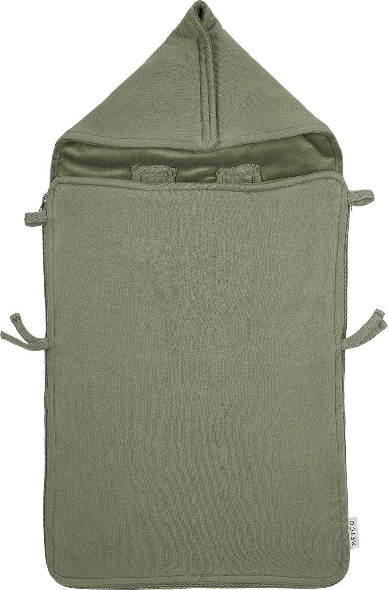 Meyco Baby Knit Basic voetenzak - forest green - 40x82cm