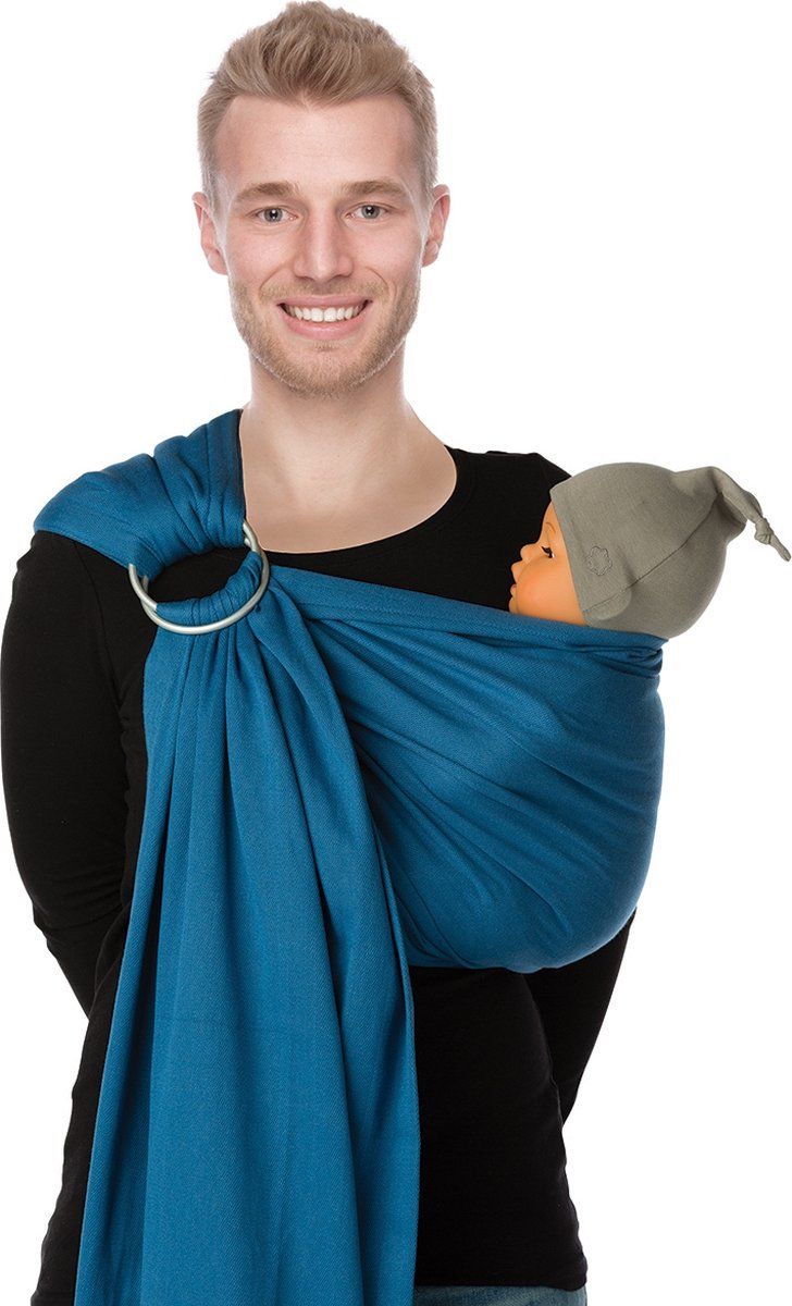 Babylonia draagdoek - BB-SLING - Campanula blue - padded