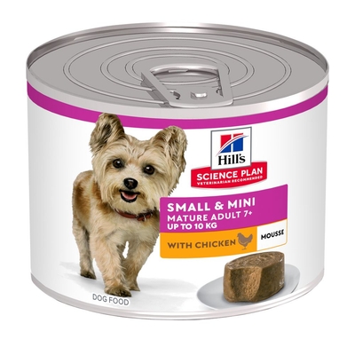 24x 200 g Hill's Science Plan Mature Small & Mini Mousse kip hondenvoer nat - natvoer honden