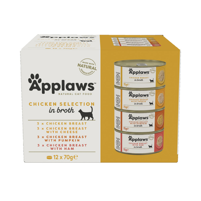 Applaws Voordeelpakket Kattenvoer 24 x 70 g - Kip Selectie - natvoer katten