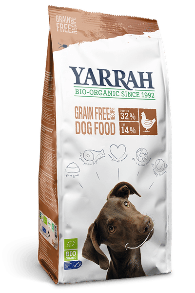 Yarrah Dog Droog Bio Graanvrij Kip&Vis 10kg - hondenbrokken