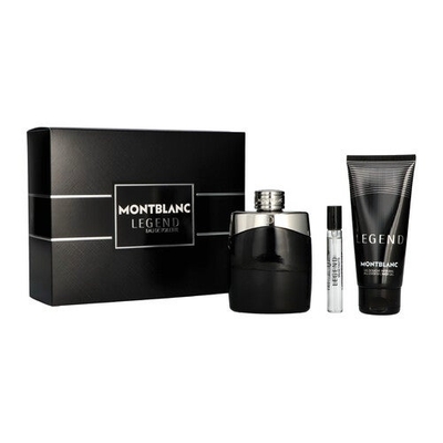 Mont Blanc Legend 3.3oz EDT Spray Men's Cologne with Gel and Travel Spray Set - New in Box