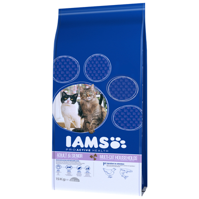IAMS Pro Active Health Adult Multi-Cat Household 15 kg - kattenbrokken