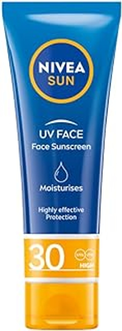 Nivea Sun Lichte vochtinbrengende zonnebrandcrème voor het gezicht met hoge bescherming, SPF30, 50 ml
