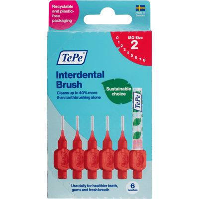 TePe Interdentale Ragers Original Rood ISO maat 2 – 0,5 mm (6 stuks)