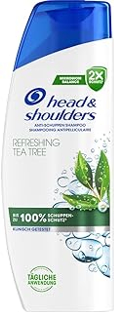 Head & Shoulders Refreshing Tea Tree Anti-roos Shampoo 300ml Voor Dagelijks Gebruik. Tot 100% Bescherming tegen roos, Klinisch Getest Voor Elk Haar En Hoofdhuid. Schoon fris gevoel