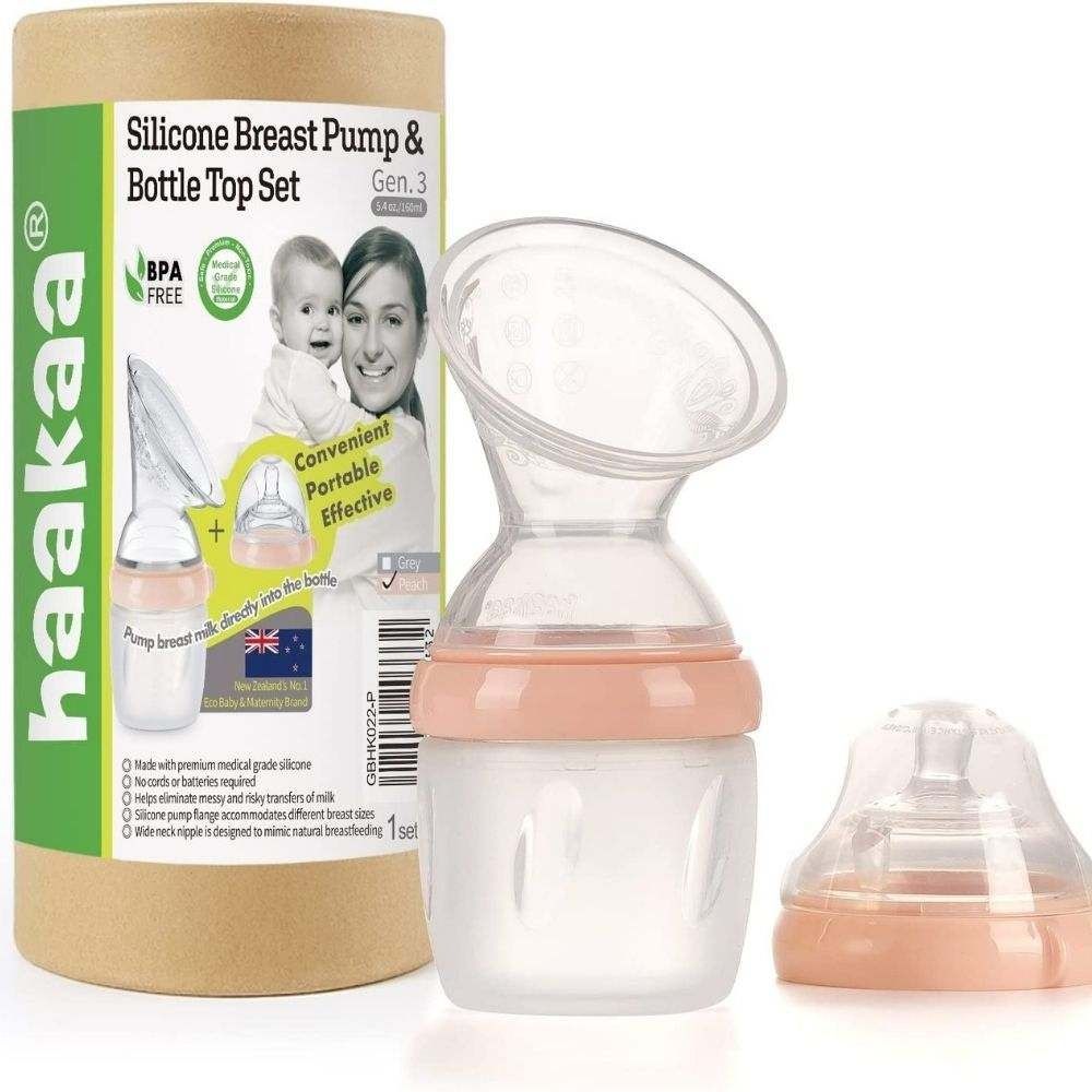 Haakaa Borstkolf Gen 3 met flessendop Peach - 160ml