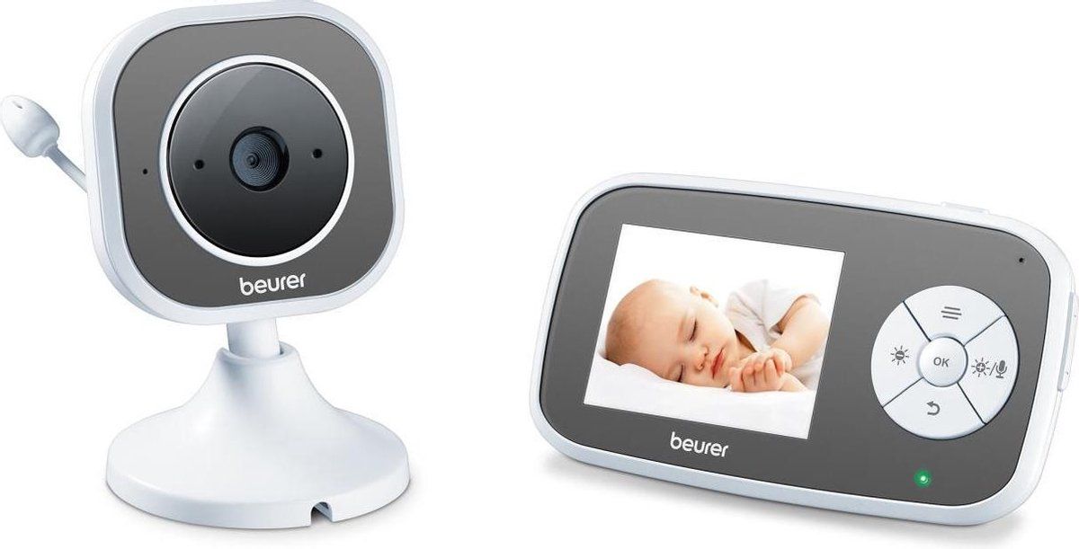 Beurer BY 110 Video Babyfoon - Ouderunit/XL beeldscherm & camera - Digitale wireless verbinding - Bereik tot 300 meter - Nachtzicht - Digitale zoom - Intercom - Liedjes - Diverse alarmen - Timer - Eco+ - 3 Jaar garantie