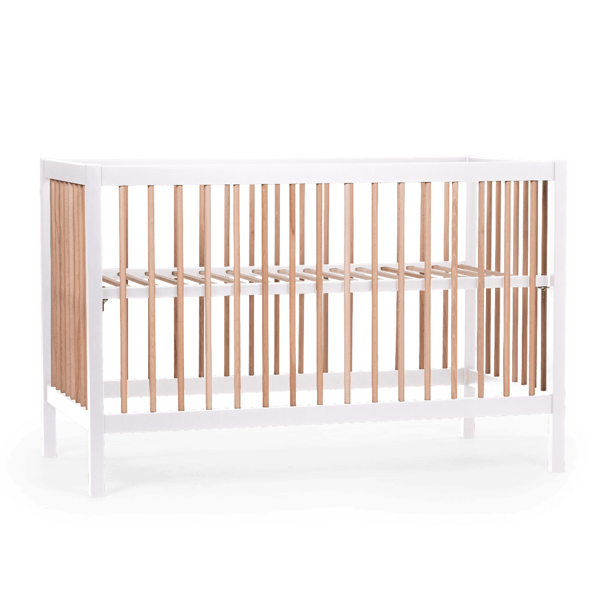 ChildHome Cot 97 Babybed - 60x120 cm. - White/Natural