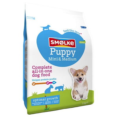 Smølke Puppy Mini-Medium Optimal Growth Hondenvoer - Dubbelpak 2 x 3 kg - hondenbrokken