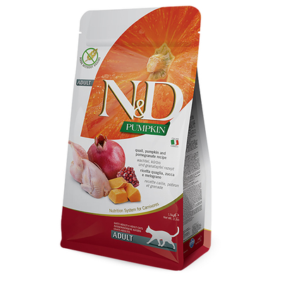 Dubbelpak: 2x5kg Farmina N&D Adult Pompoen, Kwartel & Granaatappel Droog Kattenvoer - kattenbrokken