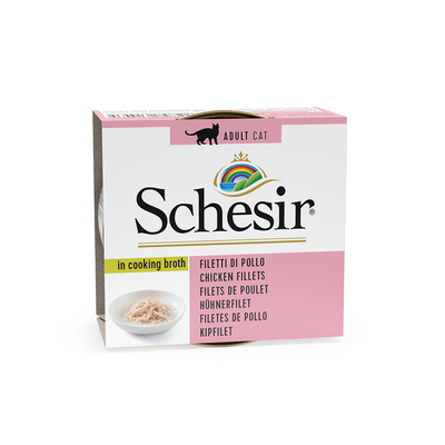Schesir in Bouillon Voordeelpakket Kattenvoer 24 x 70 g - Kipfilet - natvoer katten