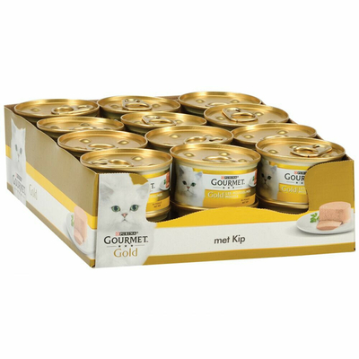 Gourmet Gold Mousse - Kattenvoer Natvoer - Kip - 24 x 85 g natvoer katten