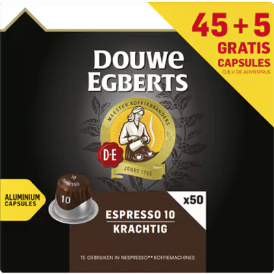 Douwe Egberts Espresso 10 Krachtig - 50 koffiecups