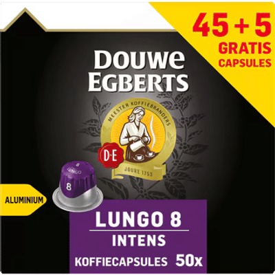 Douwe Egberts Lungo 8 Intens - 50 koffiecups