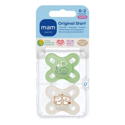MAM Fopspeen Original Start Silikon 0-2 mnd Universeel 2 stuks