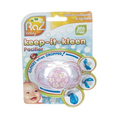 RaZ Baby Keep-It-Kleen Fopspeen Pink Flowers&Hearts | 1 stuk