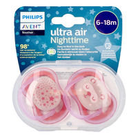 Philips Avent Fopspeen Air Night Girls 2 Stuks +6m