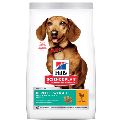 1.5kg Adult 1+ Perfect Weight Small & Mini met Kip Hill's Science Plan Hondenvoer - hondenbrokken
