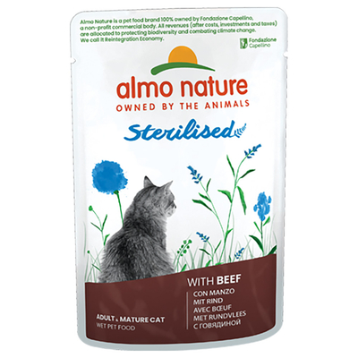 6x70g Almo Nature Holistic Sterilised Rund kattenvoer nat - natvoer katten
